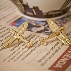 2Pcs Stripe Airplane Metal Brooch Pins Set, Enamel Button Pin For Students