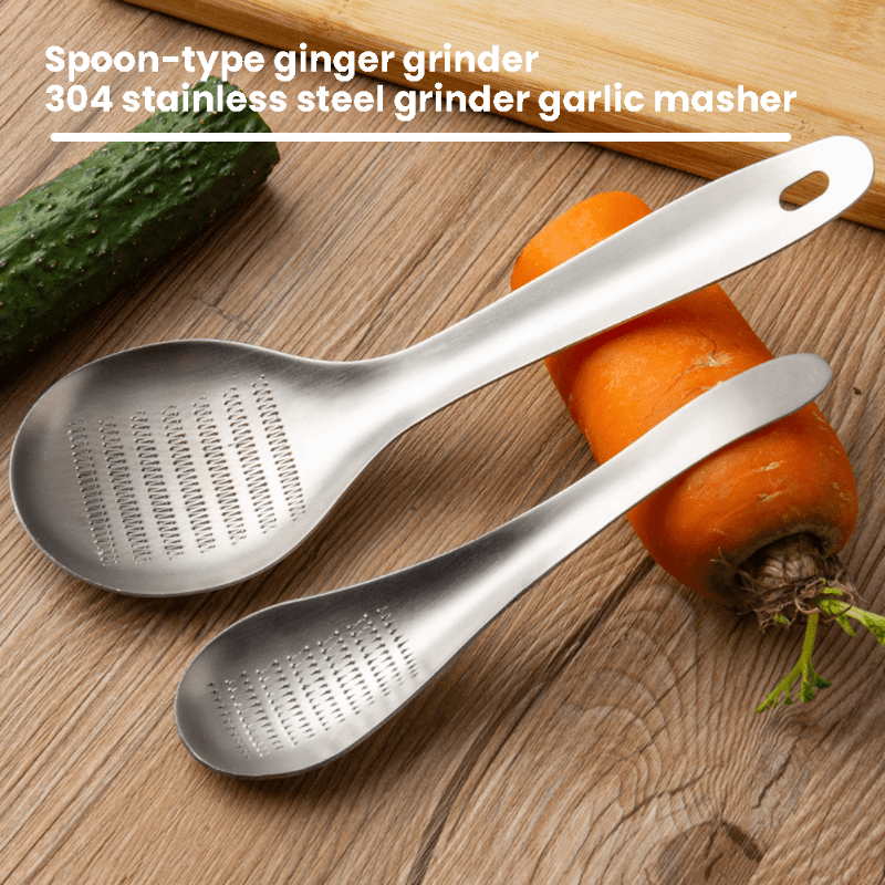 Stainless Steel Baby Food Garlic Grinder Spoon