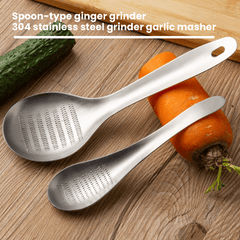 Stainless Steel Baby Food Garlic Grinder Spoon