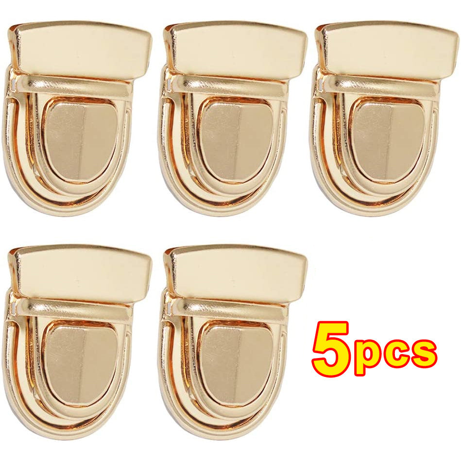 5pcs Lock Clasp Catch Purse Thumb Lock Buckle Fasteners Wallet Clasp