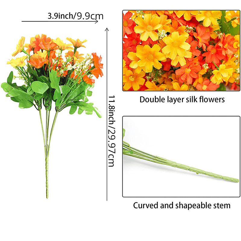 Artificial Daisy Flower Bundle Real Touch Home Wedding Office Decor
