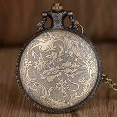 Vintage Alloy Pocket Watch With Chain Pendant Gift For Children