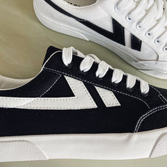 Men's Lace Up Canvas Sneakers Casual Outdoor Walking Shoes