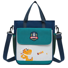 Dinosaur Pattern Tutoring Bag Crossbody Bag Lightweight School Bag