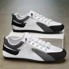 Men's Casual Low Top Skate Shoes Breathable Comfy Anti skid Lace Up Sneakers