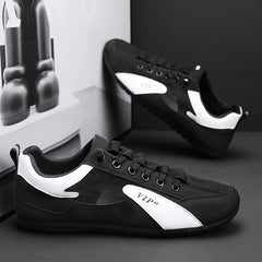 Men's Casual Low Top Skate Shoes Breathable Comfy Anti skid Lace Up Sneakers