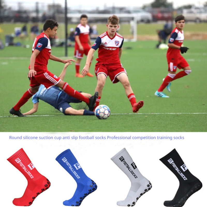 Non slip Silica Gel Mid calf Football Socks