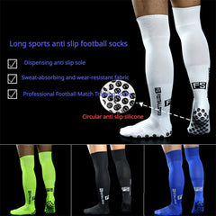 Non slip Knee Length Football Socks with Silica Gel