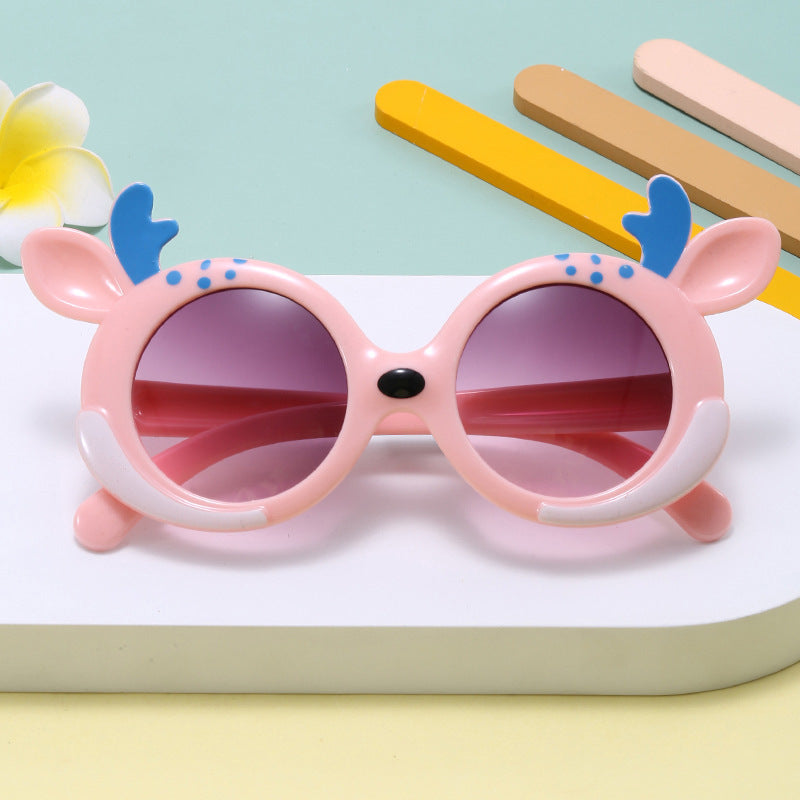 Girl's Cartoon Style Sunglasses Baby Silicone Anti-UV Glasses