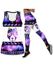 Puppy Print Tank Top & Yoga Pants Set
