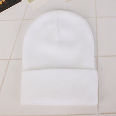 Candy Colored Warm Knitted Hat for Autumn and Winter