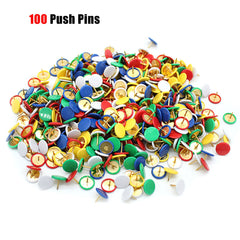 5 Pack Felt Pin Board Strips with 100 Push Pins