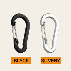 6pcs Mountaineering Buckle Camping Safety Stainless Steel Spring Buckle