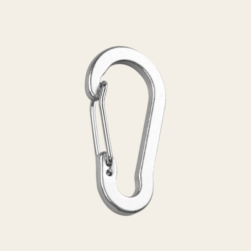 6pcs Mountaineering Buckle Camping Safety Stainless Steel Spring Buckle