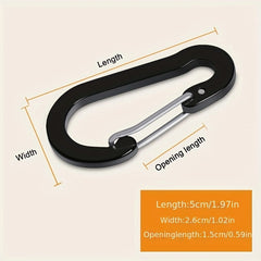 6pcs Mountaineering Buckle Camping Safety Stainless Steel Spring Buckle