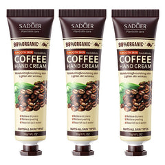 3pcs Coffee Hand Cream Moisturizing for Dry Hands