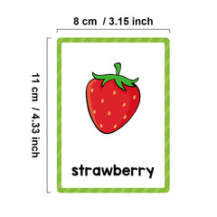 Kids Montessori Fruit & Veg Flashcard Educational Toy