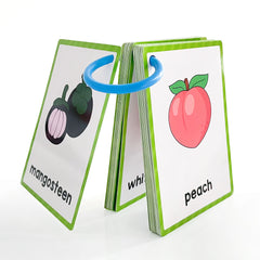 Kids Montessori Fruit & Veg Flashcard Educational Toy