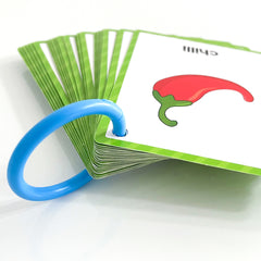Kids Montessori Fruit & Veg Flashcard Educational Toy
