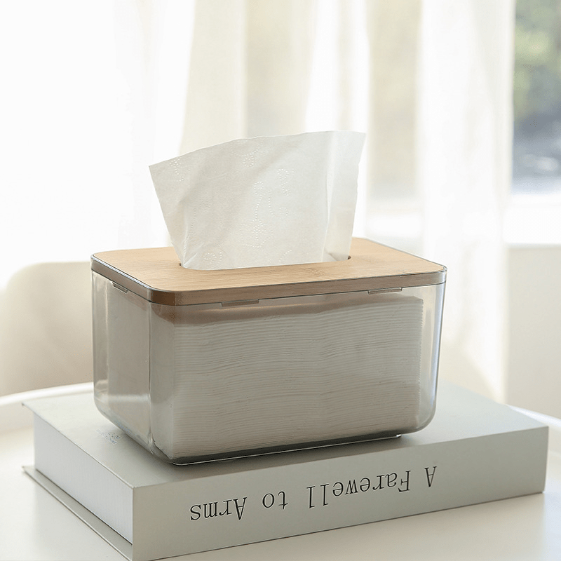 Nordic PET Transparent Tissue Box Household Napkin Storage Box
