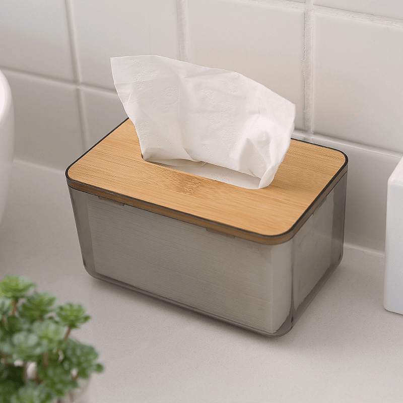 Nordic PET Transparent Tissue Box Household Napkin Storage Box