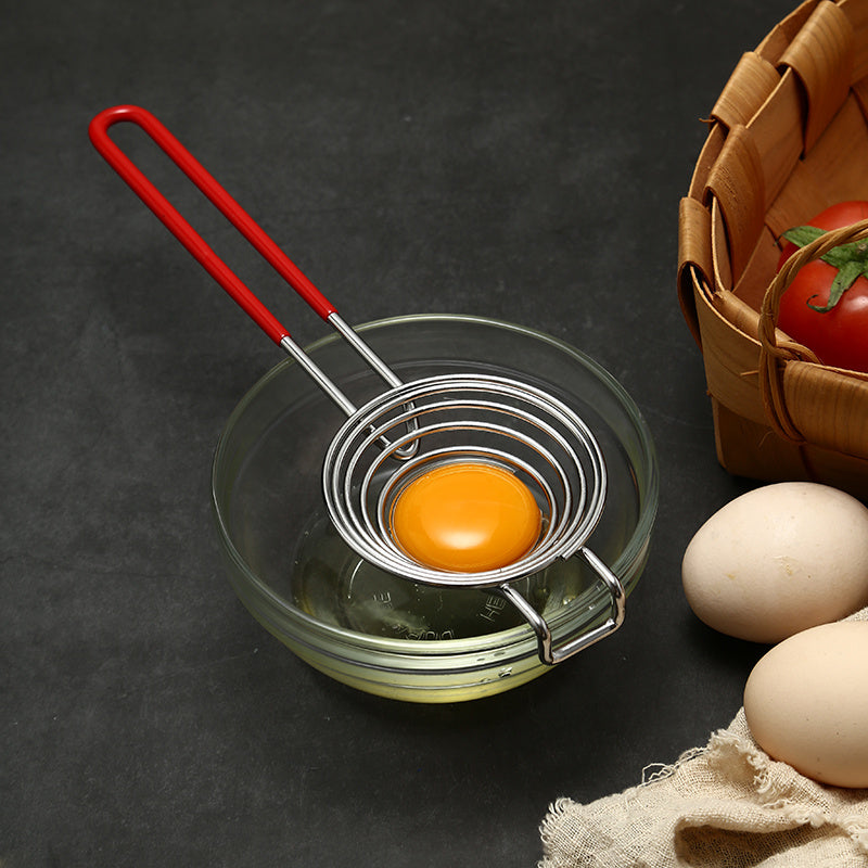 Spiral Stainless Steel Egg Separator Portable Egg Yolk Remover Divider