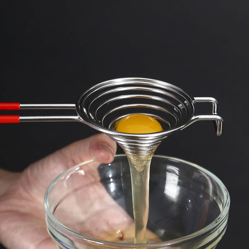 Spiral Stainless Steel Egg Separator Portable Egg Yolk Remover Divider