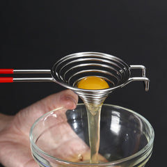 Spiral Stainless Steel Egg Separator Portable Egg Yolk Remover Divider