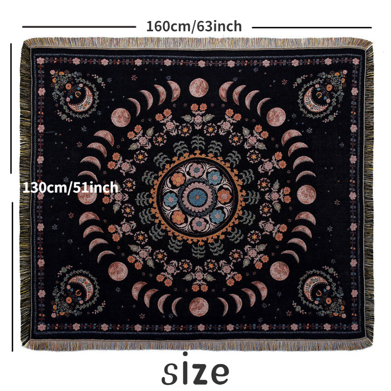 Bohemian Multifunctional Blanket for Sofa Picnic Camping Soft Durable Cover