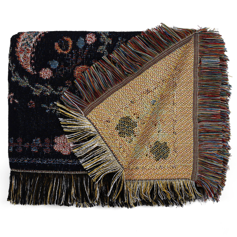 Bohemian Multifunctional Blanket for Sofa Picnic Camping Soft Durable Cover