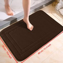 Soft Non Slip Absorbent Bath Mat Machine Washable Shower Carpet