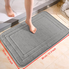 Soft Non Slip Absorbent Bath Mat Machine Washable Shower Carpet