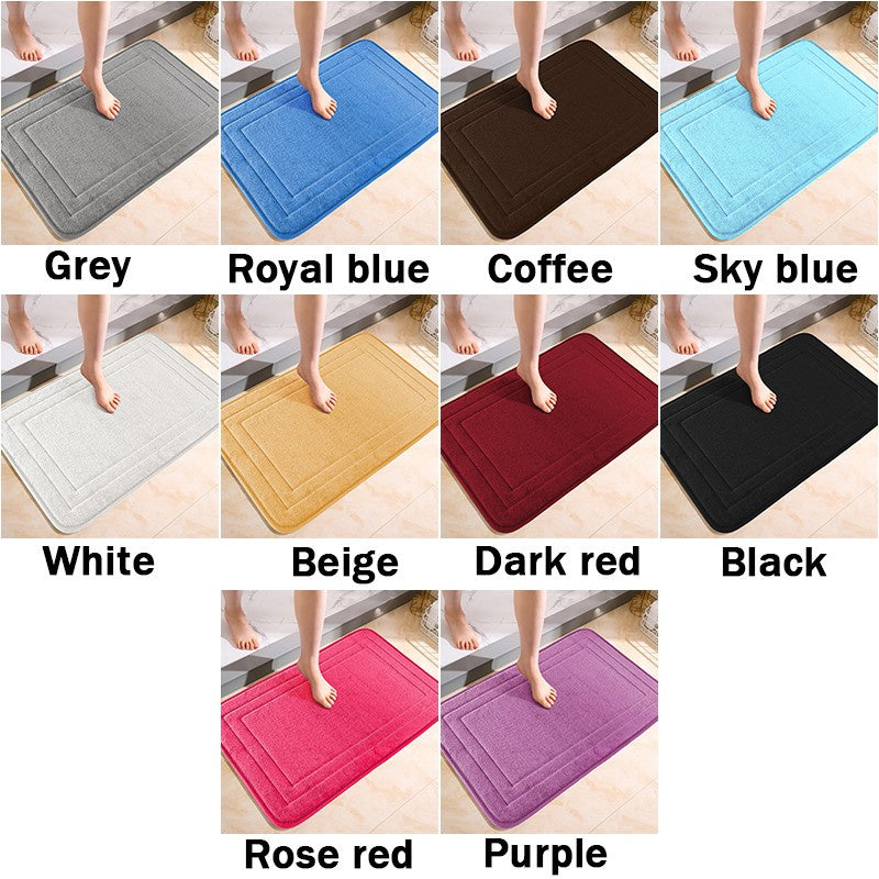 Soft Non Slip Absorbent Bath Mat Machine Washable Shower Carpet