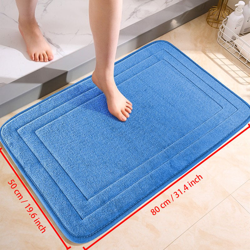 Soft Non Slip Absorbent Bath Mat Machine Washable Shower Carpet