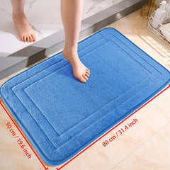 Soft Non Slip Absorbent Bath Mat Machine Washable Shower Carpet