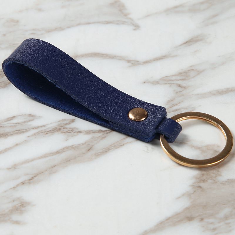 5pcs PU Leather Keychain For Men Car Key Strap Business Gift