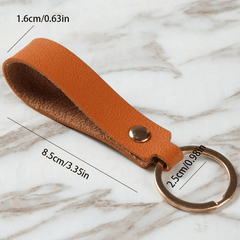 5pcs PU Leather Keychain For Men Car Key Strap Business Gift