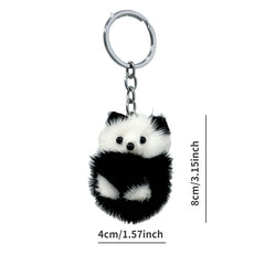 Small Panda Plush Key Chain Pendant School Bag Ornament