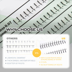 5 Boxes Lower False Eyelashes 5mm Lightweight Soft DIY Eyelash Extension