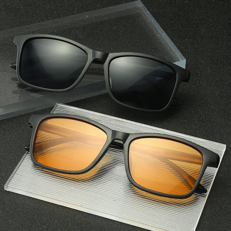 Men's Vintage Square Polarized Sunglasses UV Protection