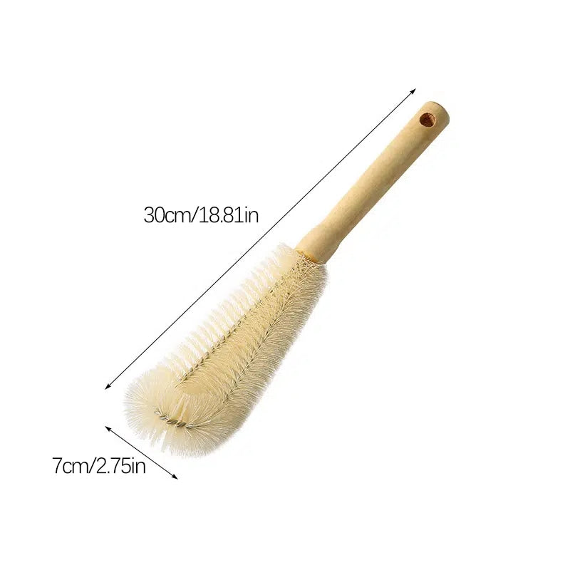 Long Wooden Handle Brush Set for Kitchen Glass Insulated