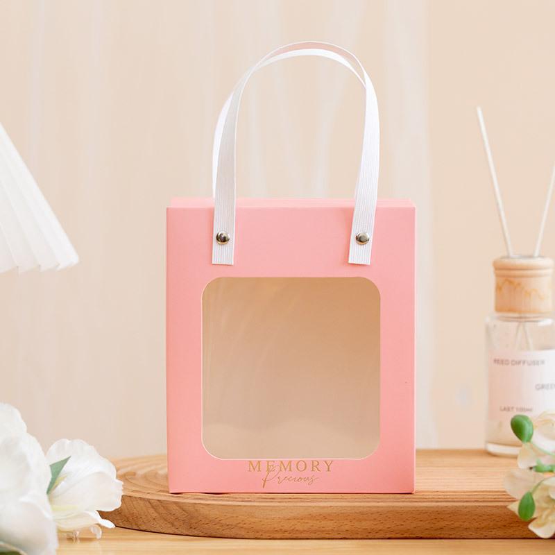Transparent Window Handbag Gift Bag for Bridesmaid