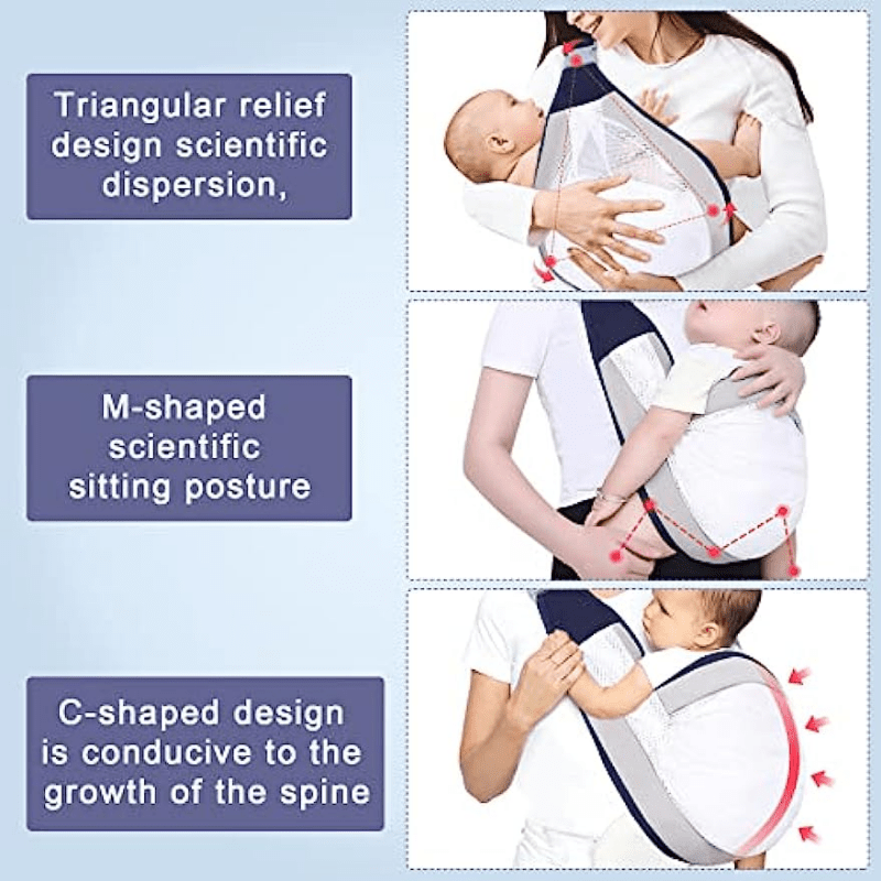 Adjustable Baby Sling Carrier 3D Mesh Easy Wear