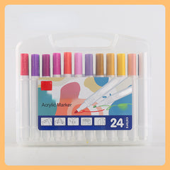 12-24 Color Acrylic Marker Set for Kids DIY Painting