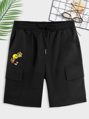 Men's Waist Drawstring Cargo Shorts for Summer