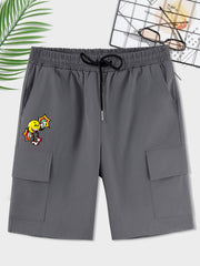 Men's Waist Drawstring Cargo Shorts for Summer