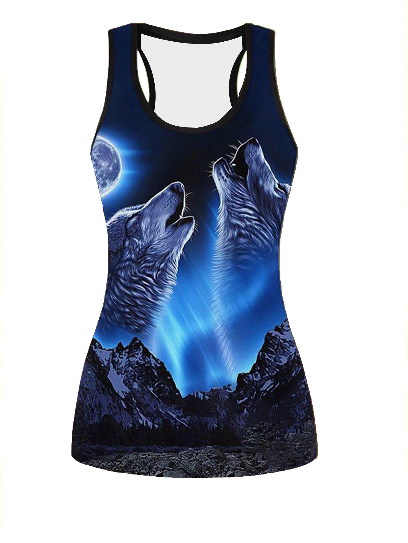 Wolf Print Tank Top & Leggings Set