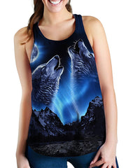 Wolf Print Tank Top & Leggings Set
