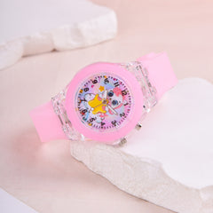 Pink LED Glow Unicorn Watch and Beaded Bracelet Set