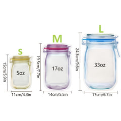 10pcs Anti Odor Reusable Zipper Bags for Fresh Keeping and Freezing